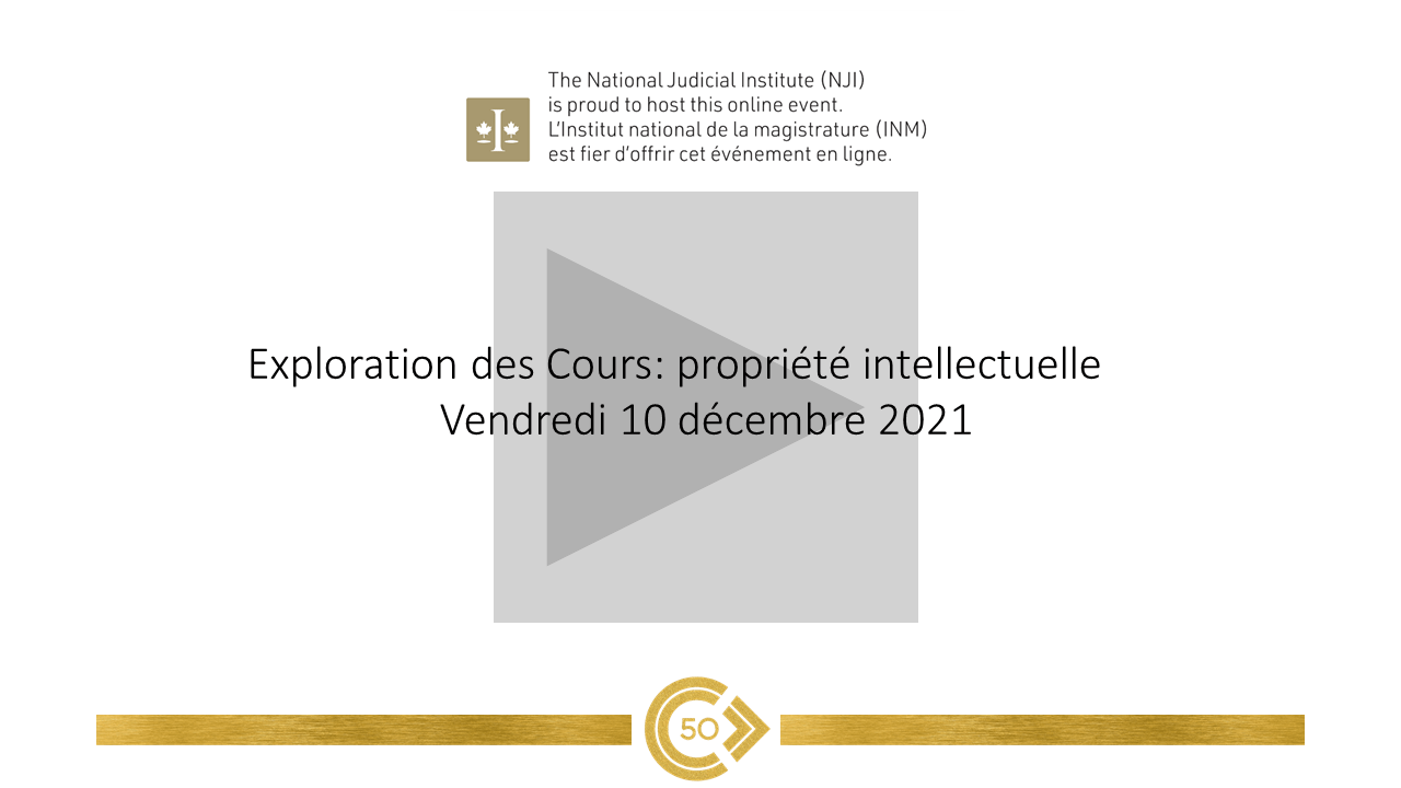 Webinaire 3 : Vidéo sur la propriété intellectuelle (Youtube)